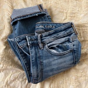 American Eagle Super stretch ripped jeans
